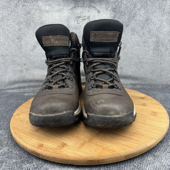 Columbia Newton Ridge Boots Womens 10.5 Brown Leather Hiking Outdoor Waterproof - Picture 2 of 10